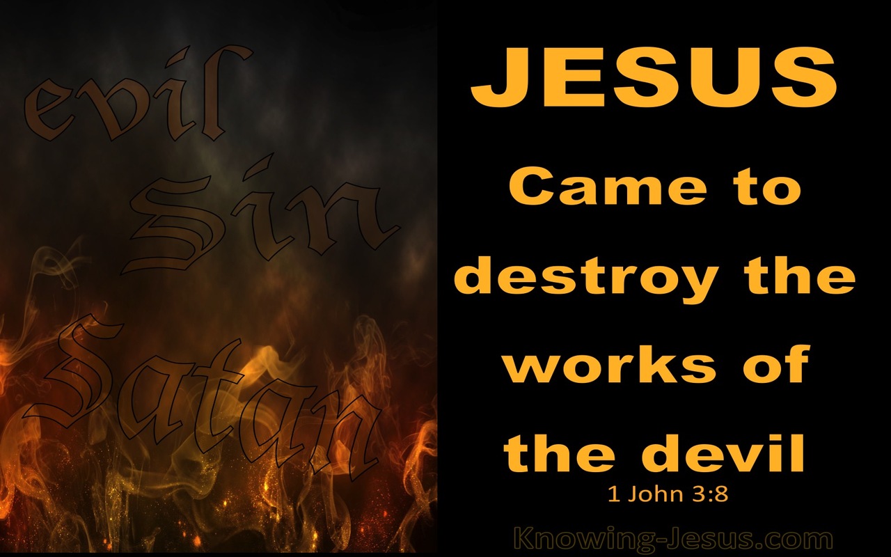 1 John 3:8 He Who Practices Sin Belongs To The Evil One (gold)